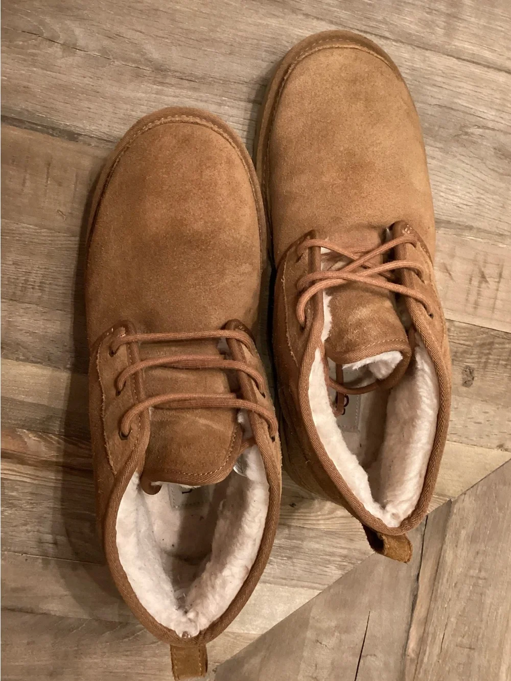 UGG Men’s Size 12 Chestnut Suede Chukka Boots Shearling Quiet Luxury